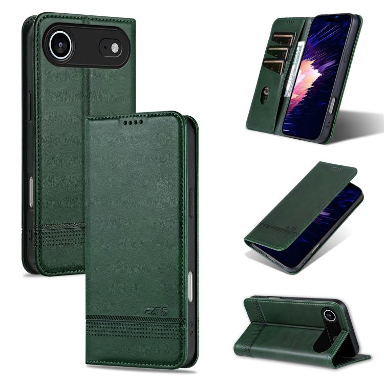 AZNS Magnetic Calf Texture Flip Leather Phone Case, For iPhone 17 Pro Max���������...