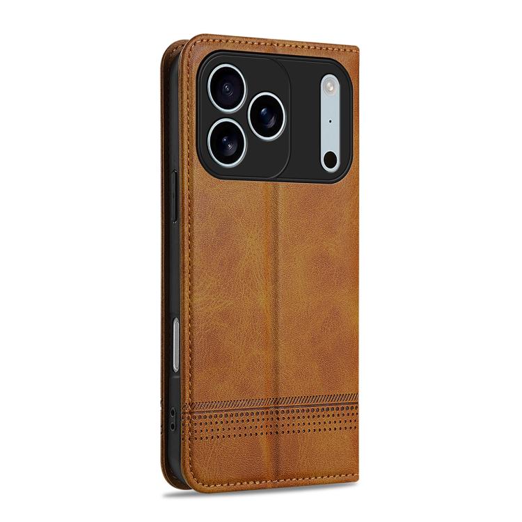 AZNS Magnetic Calf Texture Flip Leather Phone Case, For iPhone 17 Pro Max���������...