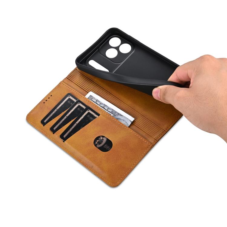 AZNS Magnetic Calf Texture Flip Leather Phone Case, For iPhone 17 Pro Max���������...