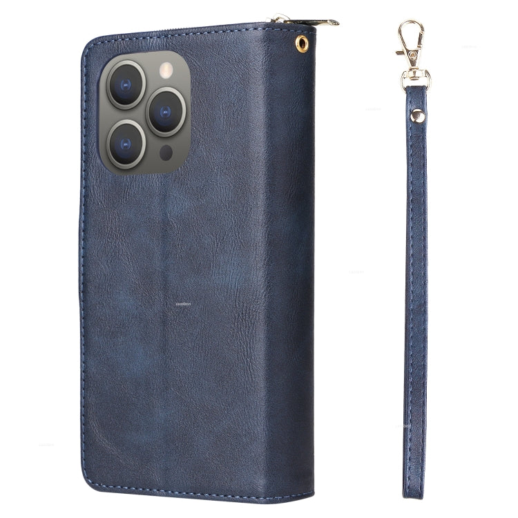 9 Card Slots Zipper Wallet Bag Leather Phone Case, For iPhone 15 Pro Max����������...