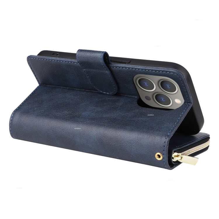 9 Card Slots Zipper Wallet Bag Leather Phone Case, For iPhone 15 Pro Max����������...