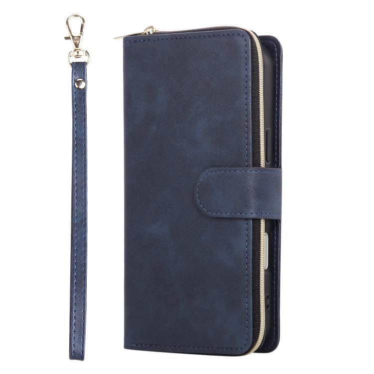 9 Card Slots Zipper Wallet Bag Leather Phone Case, For iPhone 17 Pro Max����������...
