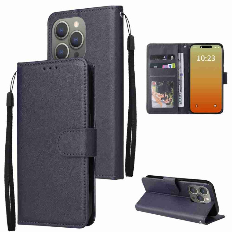 3-Card Slots Multifunctional Leather Phone Case, For iPhone 15 Pro Max������������...