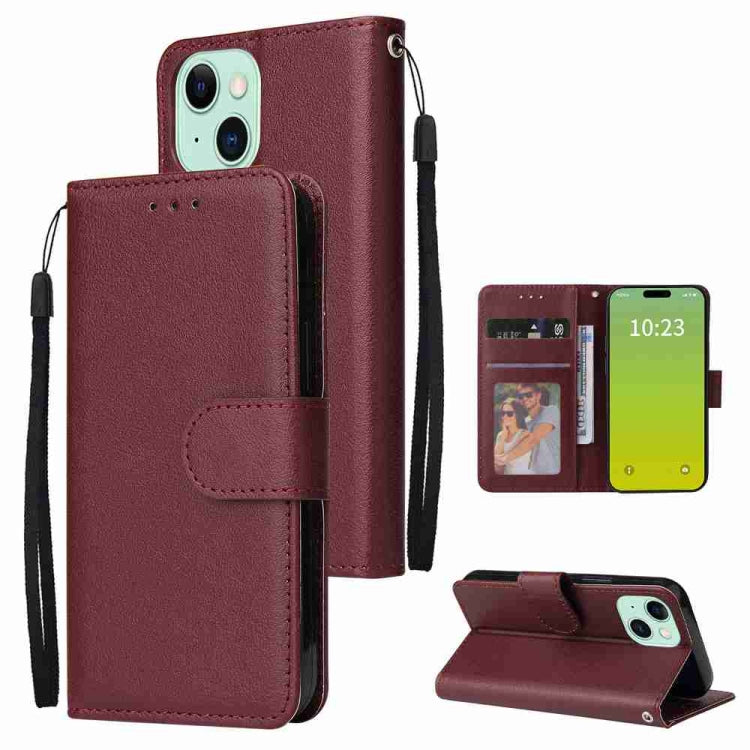 3-Card Slots Multifunctional Leather Phone Case, For iPhone 15 Pro Max������������...