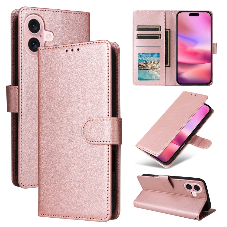 3-Card Slots Multifunctional Leather Phone Case, For iPhone 17 Pro Max������������...