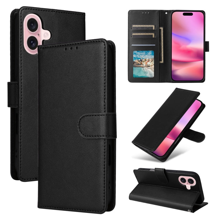 3-Card Slots Multifunctional Leather Phone Case, For iPhone 17 Pro Max������������...