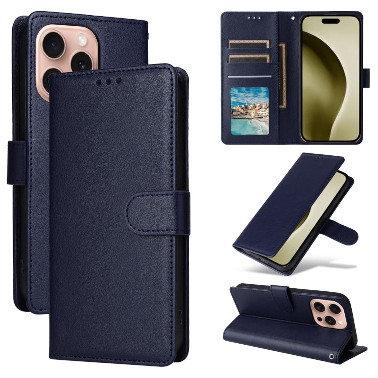 3-Card Slots Multifunctional Leather Phone Case, For iPhone 17 Pro Max������������...