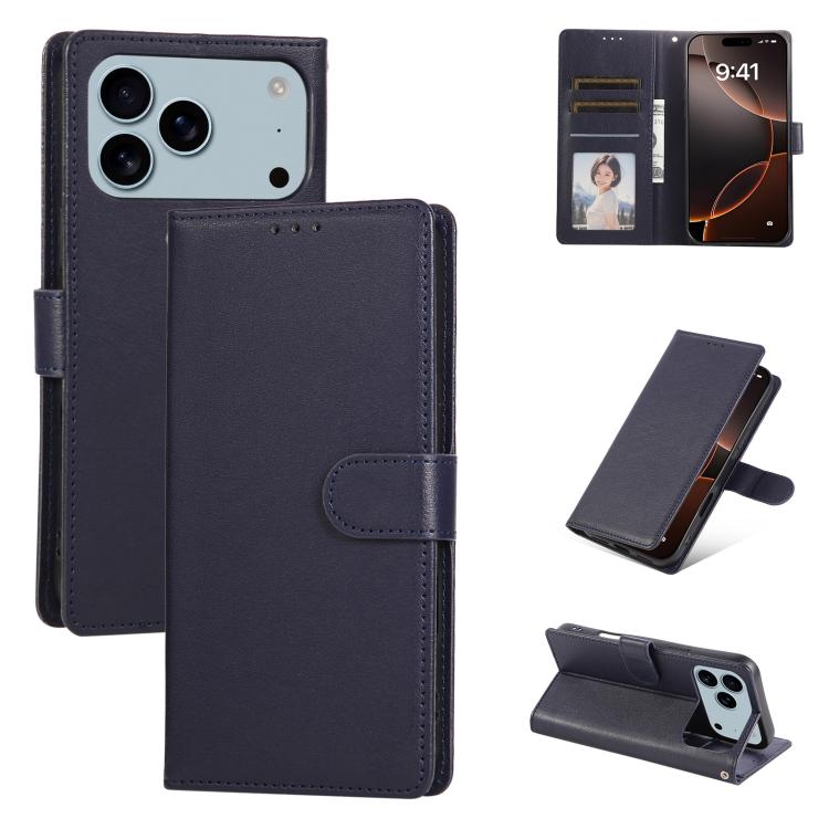 3-Card Slots Multifunctional Leather Phone Case, For iPhone 17 Pro Max������������...