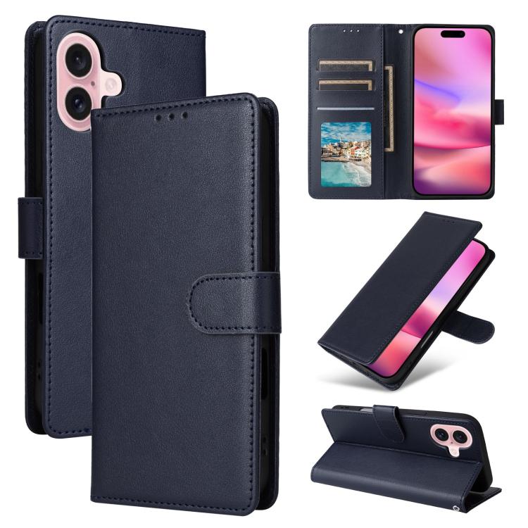 3-Card Slots Multifunctional Leather Phone Case, For iPhone 17 Pro Max������������...