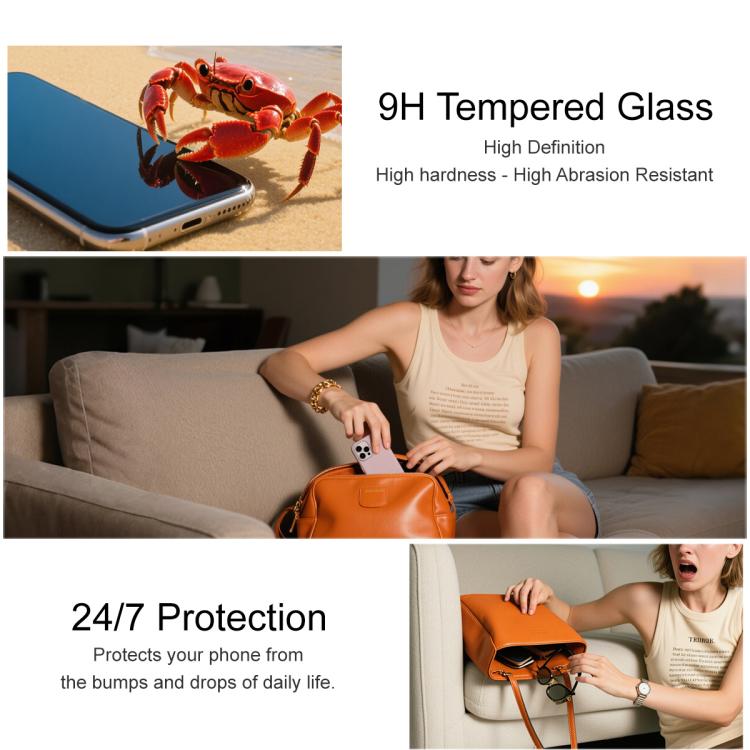 imak H Series Tempered Glass Film, For iPhone 17 Pro Max, For iPhone 17 / 17 Pro, For iPhone Air, For iPhone 16e, For iPhone 16 Pro Max, For iPhone 16 Pro, For iPhone 16 Plus, For iPhone 16