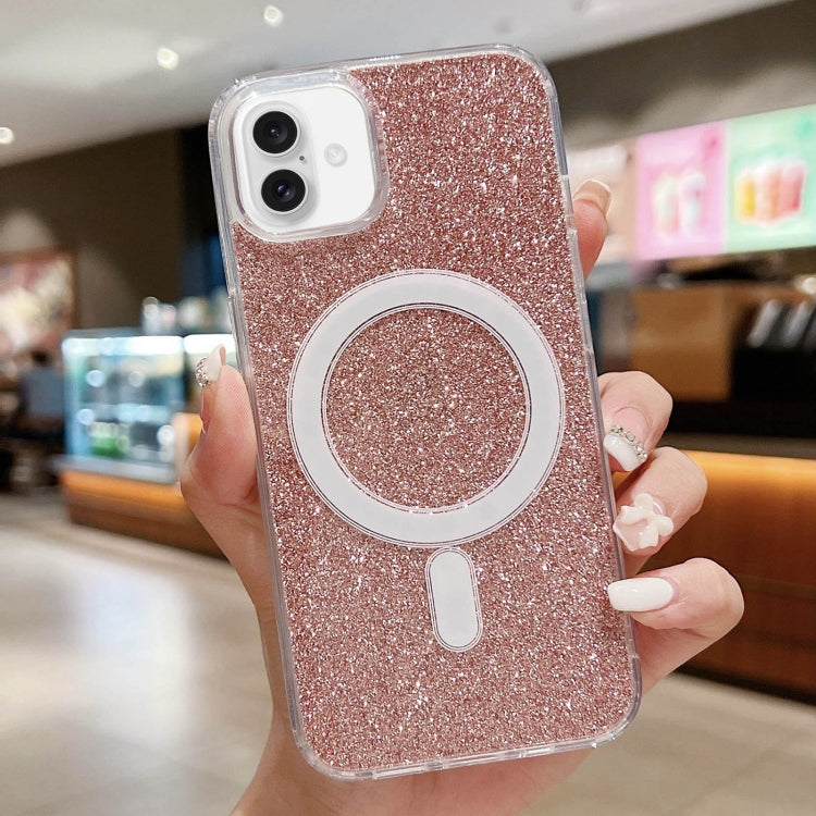 Acrylic Transparent Glitter MagSafe Phone Case, For iPhone 16 Pro, For iPhone 16 P...
