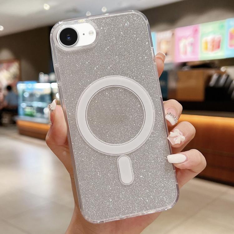 Acrylic Transparent Glitter MagSafe Phone Case, For iPhone 17 Pro Max�������������...