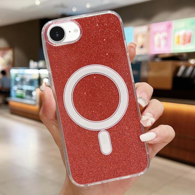 Acrylic Transparent Glitter MagSafe Phone Case, For iPhone 17 Pro Max�������������...