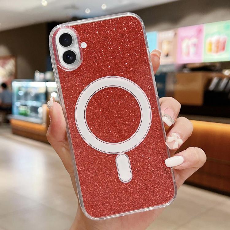 Acrylic Transparent Glitter MagSafe Phone Case, For iPhone 17 Pro Max�������������...