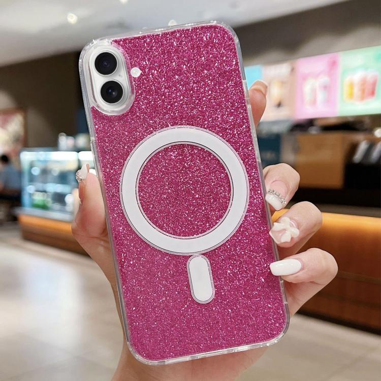 Acrylic Transparent Glitter MagSafe Phone Case, For iPhone 17 Pro Max�������������...