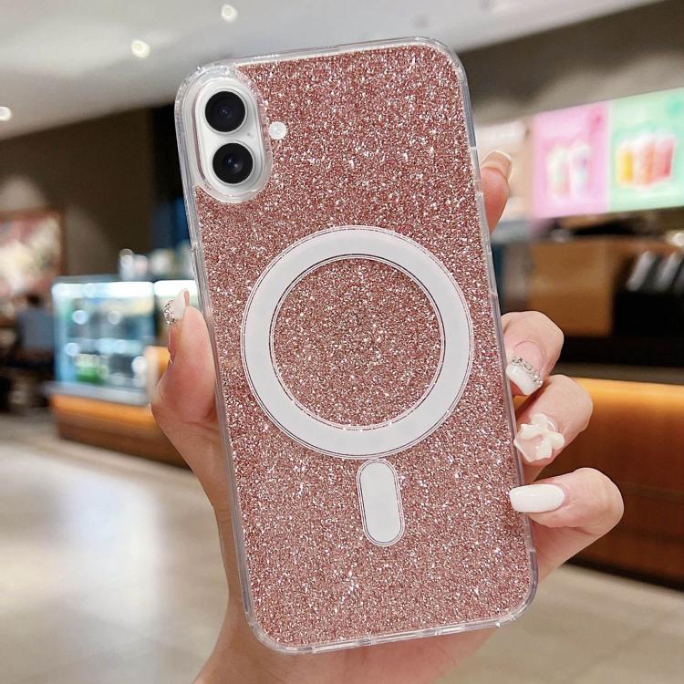 Acrylic Transparent Glitter MagSafe Phone Case, For iPhone 17 Pro Max�������������...