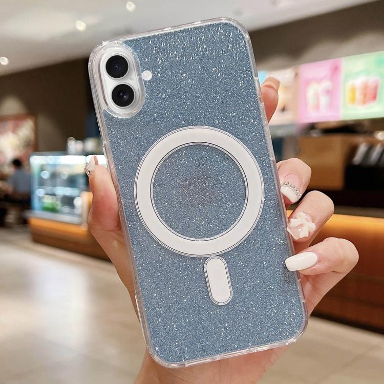 Acrylic Transparent Glitter MagSafe Phone Case, For iPhone 17 Pro Max�������������...