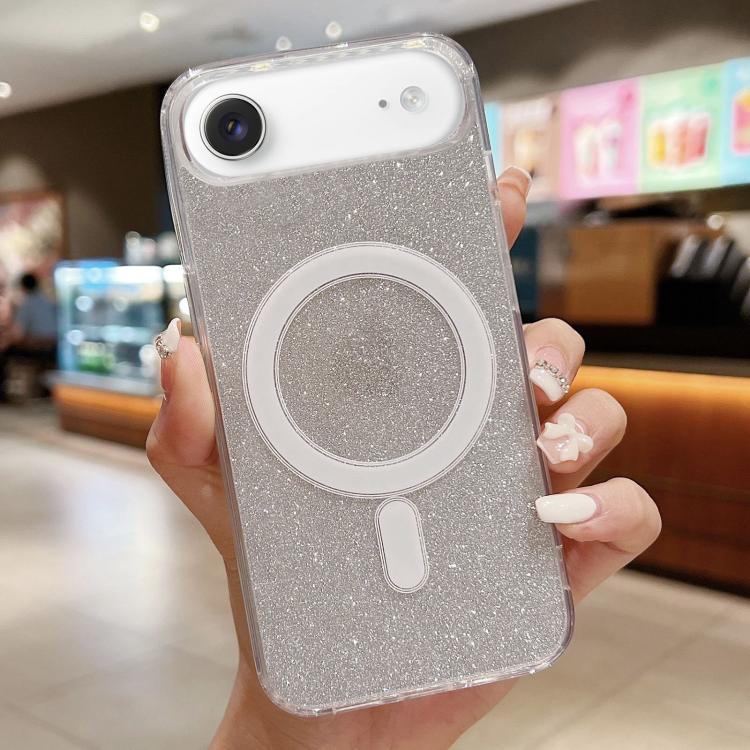 Acrylic Transparent Glitter MagSafe Phone Case, For iPhone 17 Pro Max�������������...