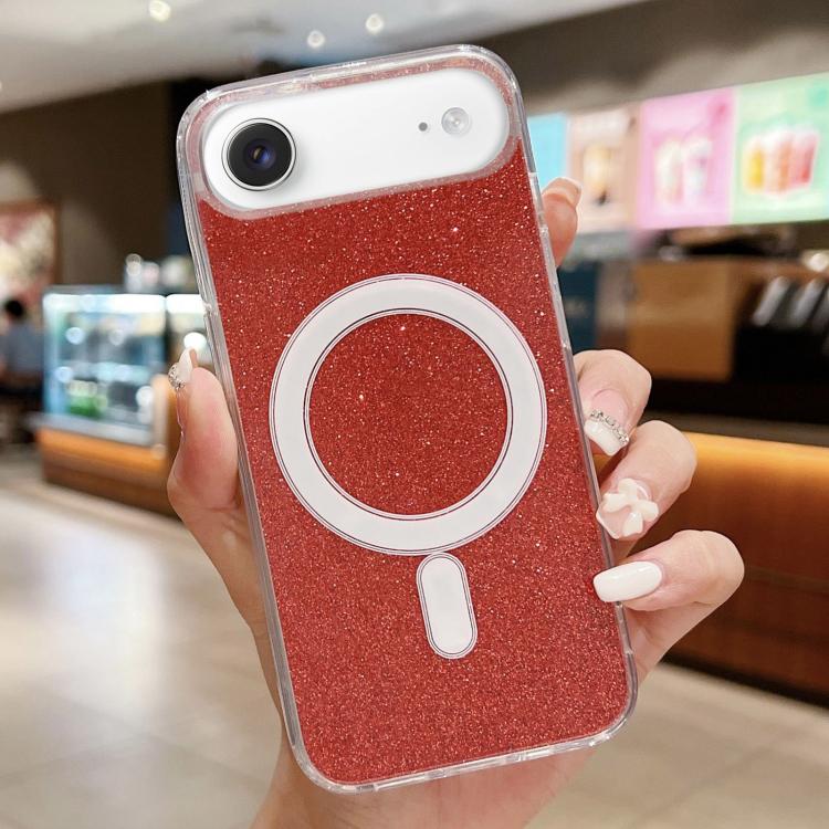 Acrylic Transparent Glitter MagSafe Phone Case, For iPhone 17 Pro Max�������������...