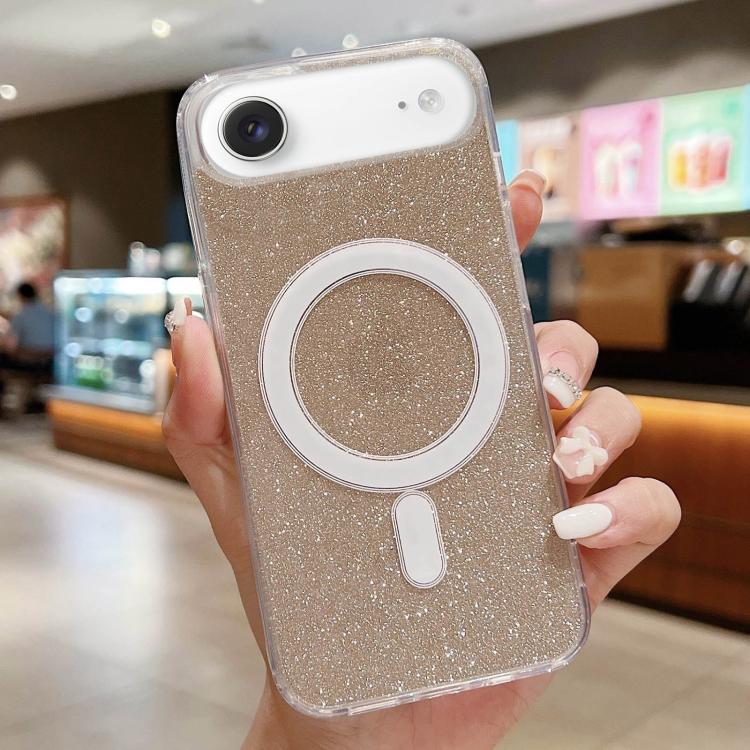 Acrylic Transparent Glitter MagSafe Phone Case, For iPhone 17 Pro Max�������������...