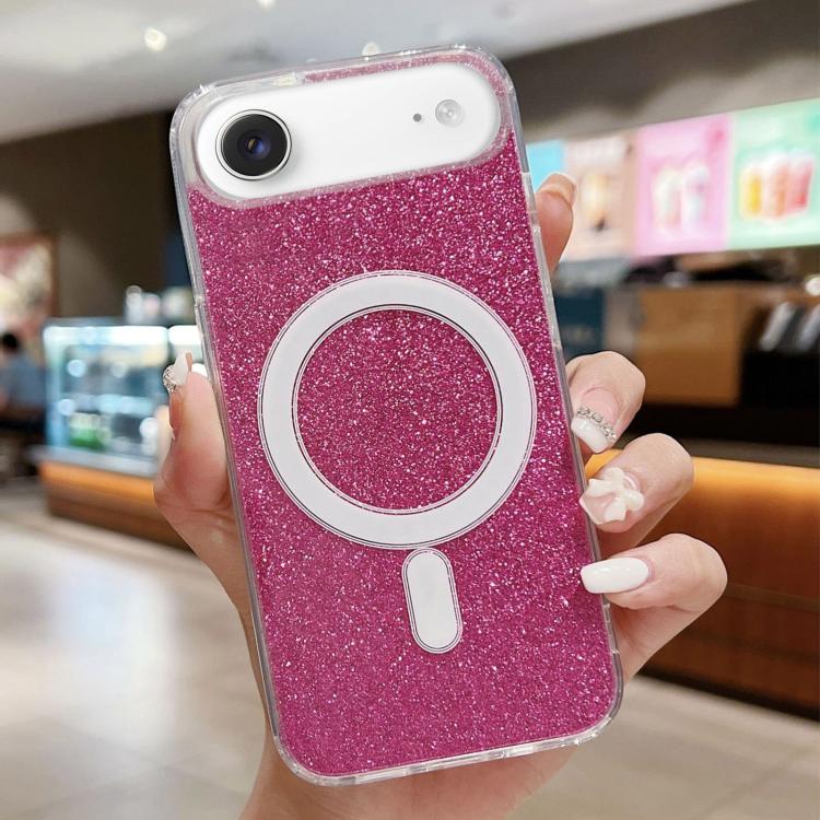 Acrylic Transparent Glitter MagSafe Phone Case, For iPhone 17 Pro Max�������������...