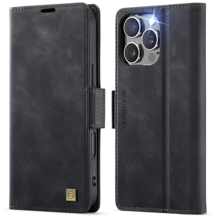 AutSpace A11 Side Buckle MagSafe Magnetic RFID Phone Leather Case�����������������...