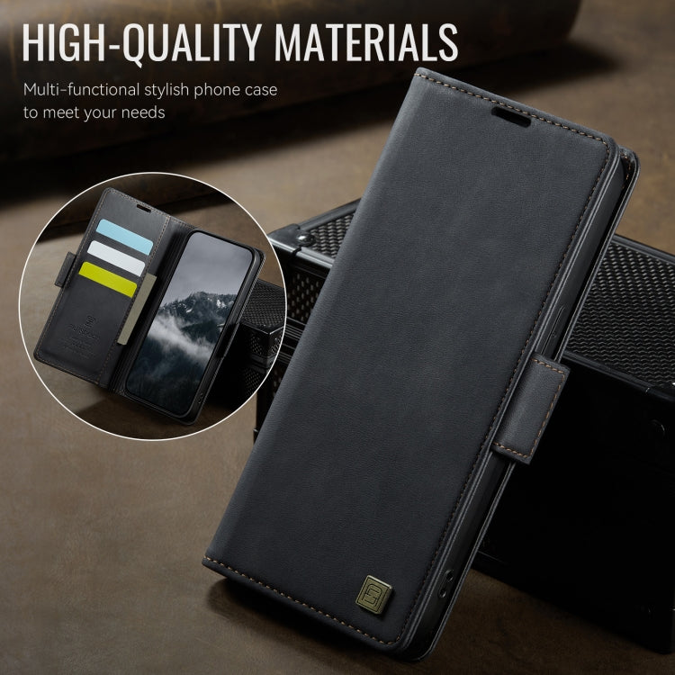 AutSpace A11 Side Buckle MagSafe Magnetic RFID Phone Leather Case, For iPhone 15��...