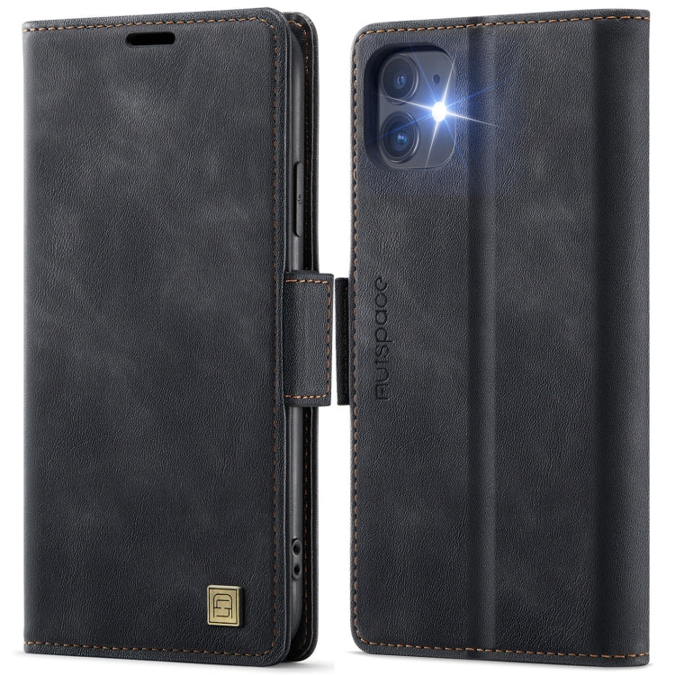 AutSpace A11 Side Buckle MagSafe Magnetic RFID Phone Leather Case, For iPhone 15��...