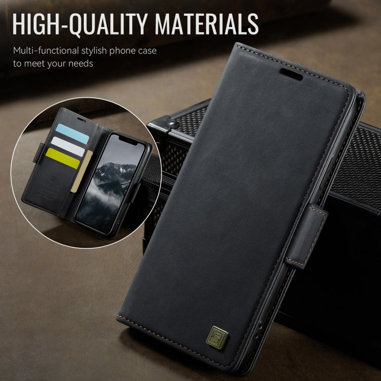 AutSpace A11 Side Buckle MagSafe Magnetic RFID Phone Leather Case, For iPhone 11 Pro