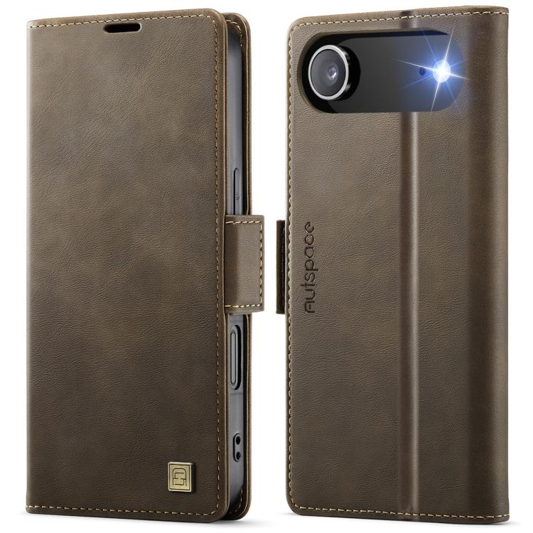 AutSpace A11 Side Buckle MagSafe Magnetic RFID Phone Leather Case�����������������...