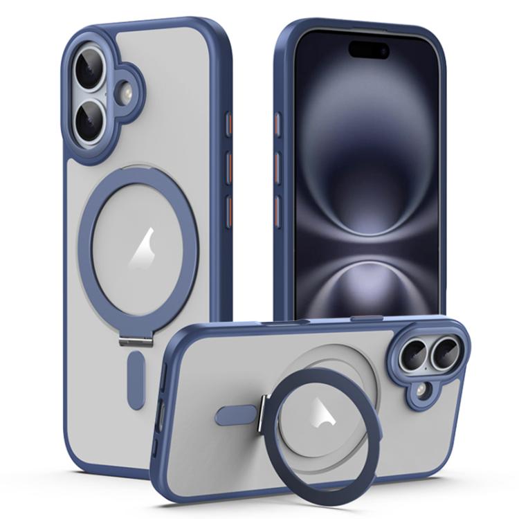 Airbag MagSafe Shockproof Frosted Phone Case with Fold Holder, For iPhone 17 Pro M...