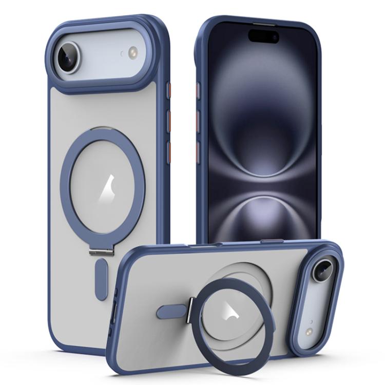 Airbag MagSafe Shockproof Frosted Phone Case with Fold Holder, For iPhone 17 Pro M...