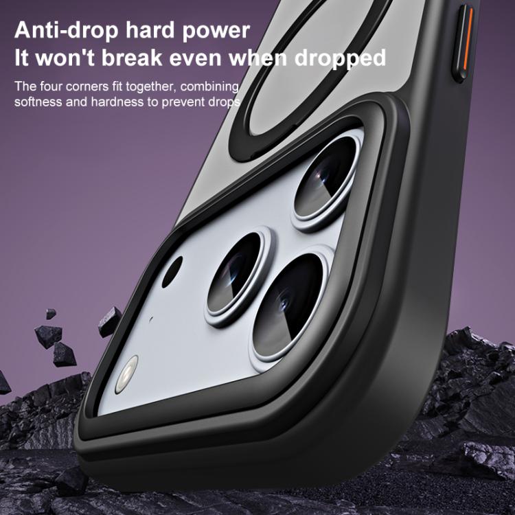 Airbag MagSafe Shockproof Frosted Phone Case with Fold Holder, For iPhone 17 Pro M...