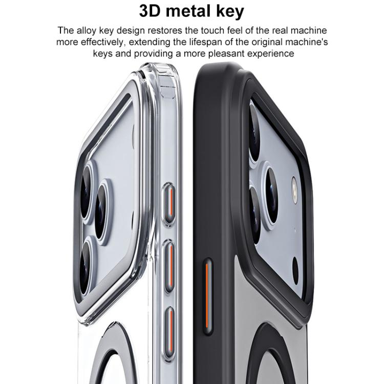 Airbag MagSafe Shockproof Frosted Phone Case with Fold Holder, For iPhone 17 Pro M...