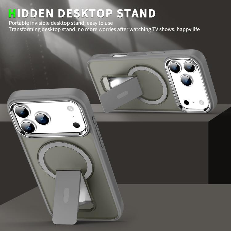 Acrylic Hybrid TPU MagSafe Holder Phone Case, For iPhone 17 Pro Max���������������...