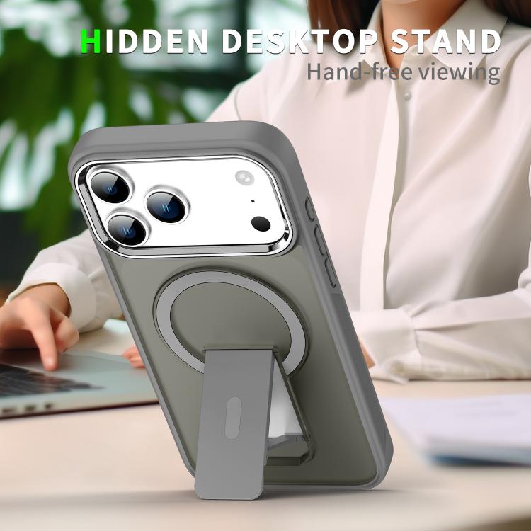 Acrylic Hybrid TPU MagSafe Holder Phone Case, For iPhone 17 Pro Max���������������...