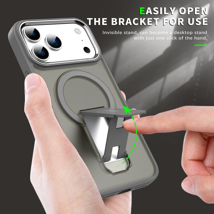 Acrylic Hybrid TPU MagSafe Holder Phone Case, For iPhone 17 Pro Max���������������...