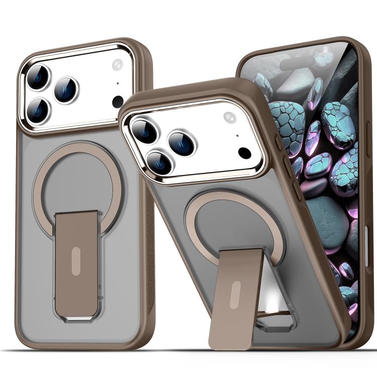 Acrylic Hybrid TPU MagSafe Holder Phone Case, For iPhone 17 Pro Max���������������...