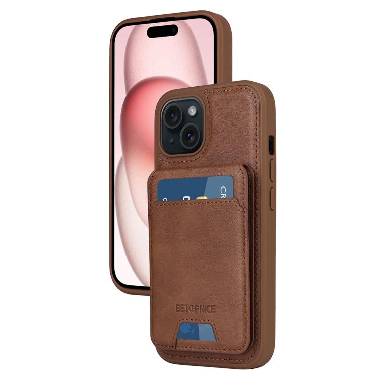 BETOPNICE Vertical Flip Detachable MagSafe Wallet Phone Case, For iPhone 15 Pro Ma...