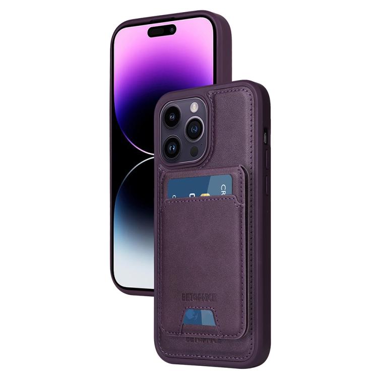 BETOPNICE Vertical Flip Detachable MagSafe Wallet Phone Case, For iPhone 15 Pro Ma...