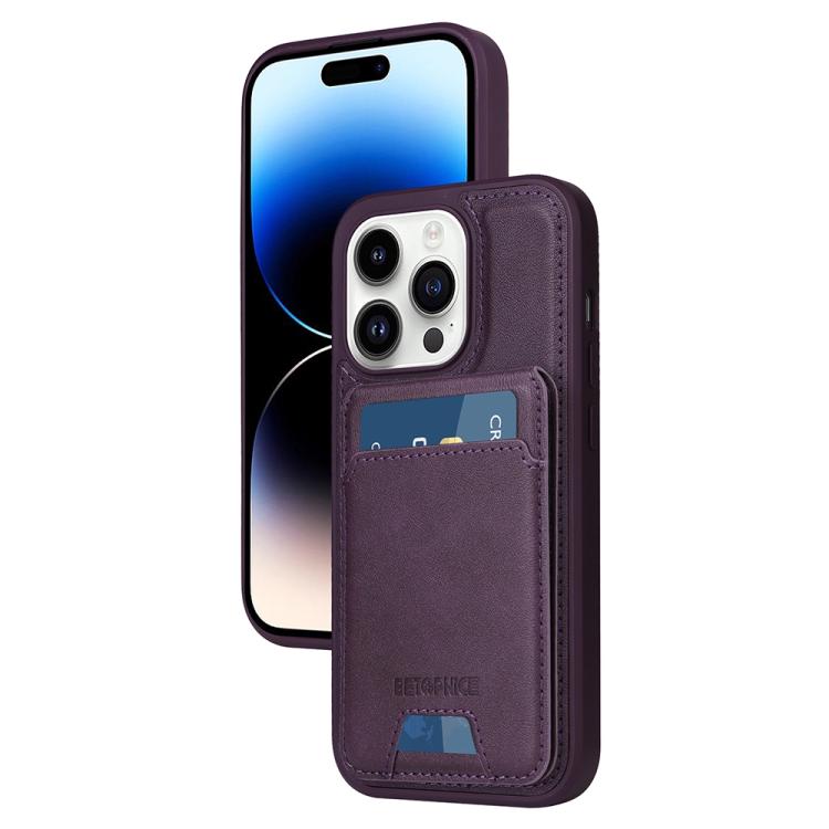 BETOPNICE Vertical Flip Detachable MagSafe Wallet Phone Case, For iPhone 15 Pro Ma...