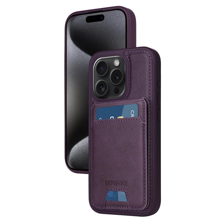 BETOPNICE Vertical Flip Detachable MagSafe Wallet Phone Case, For iPhone 15 Pro Ma...