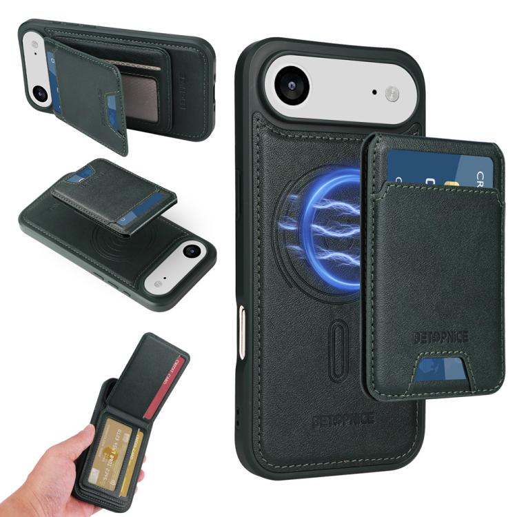 BETOPNICE Vertical Flip Detachable MagSafe Wallet Phone Case, For iPhone 17 Pro Ma...