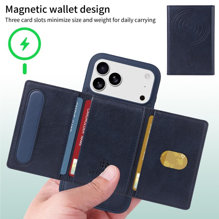 BETOPNICE Horizontal Flip Detachable MagSafe Wallet Phone Case, For iPhone 17 Pro ...