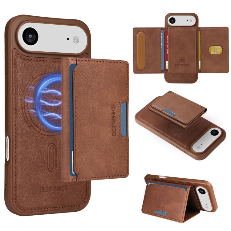 BETOPNICE Horizontal Flip Detachable MagSafe Wallet Phone Case, For iPhone 17 Pro ...