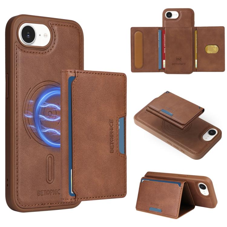 BETOPNICE Horizontal Flip Detachable MagSafe Wallet Phone Case, For iPhone 17 Pro ...