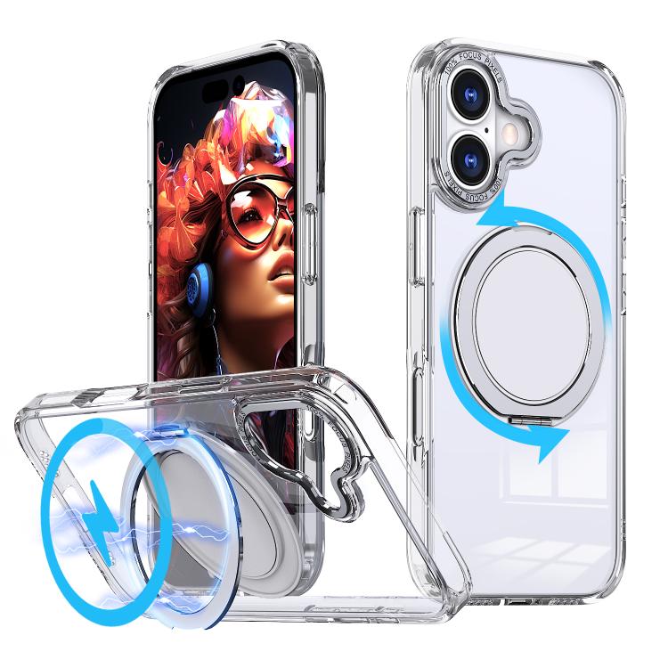 360-degree Rotating MagSafe Magnetic Holder Phone Case, For iPhone 17 Pro Max�����...