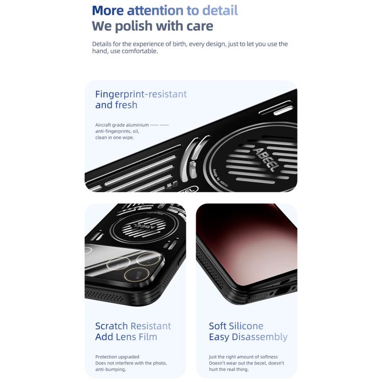 ABEEL Ice Fox Series Magsafe Heat Sink Cooling Phone Case, For iPhone 17 Pro Max��...