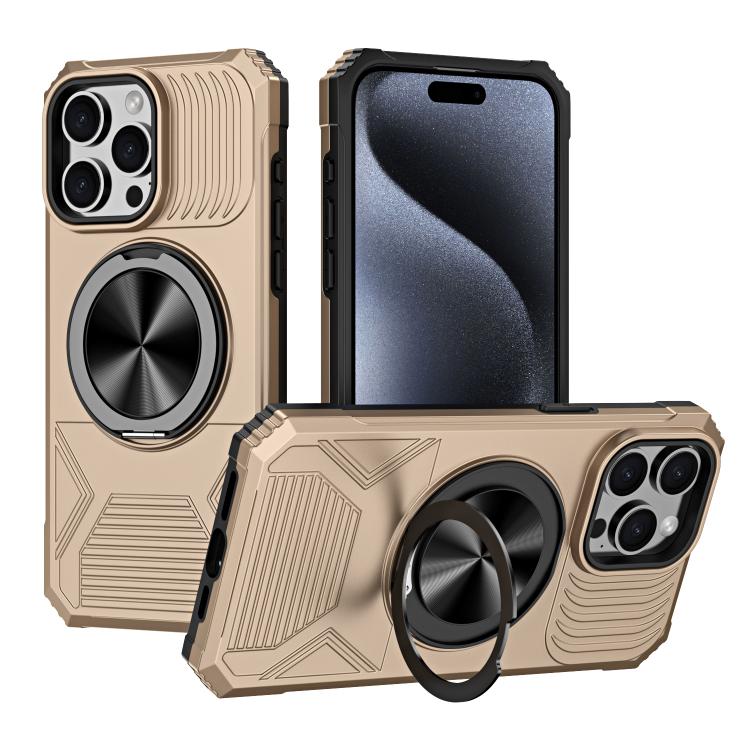 Alloy Rotating Holder MagSafe Shockproof Phone Case, For iPhone 14 Pro Max��������...