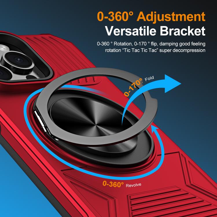 Alloy Rotating Holder MagSafe Shockproof Phone Case, For iPhone 14 Pro Max��������...